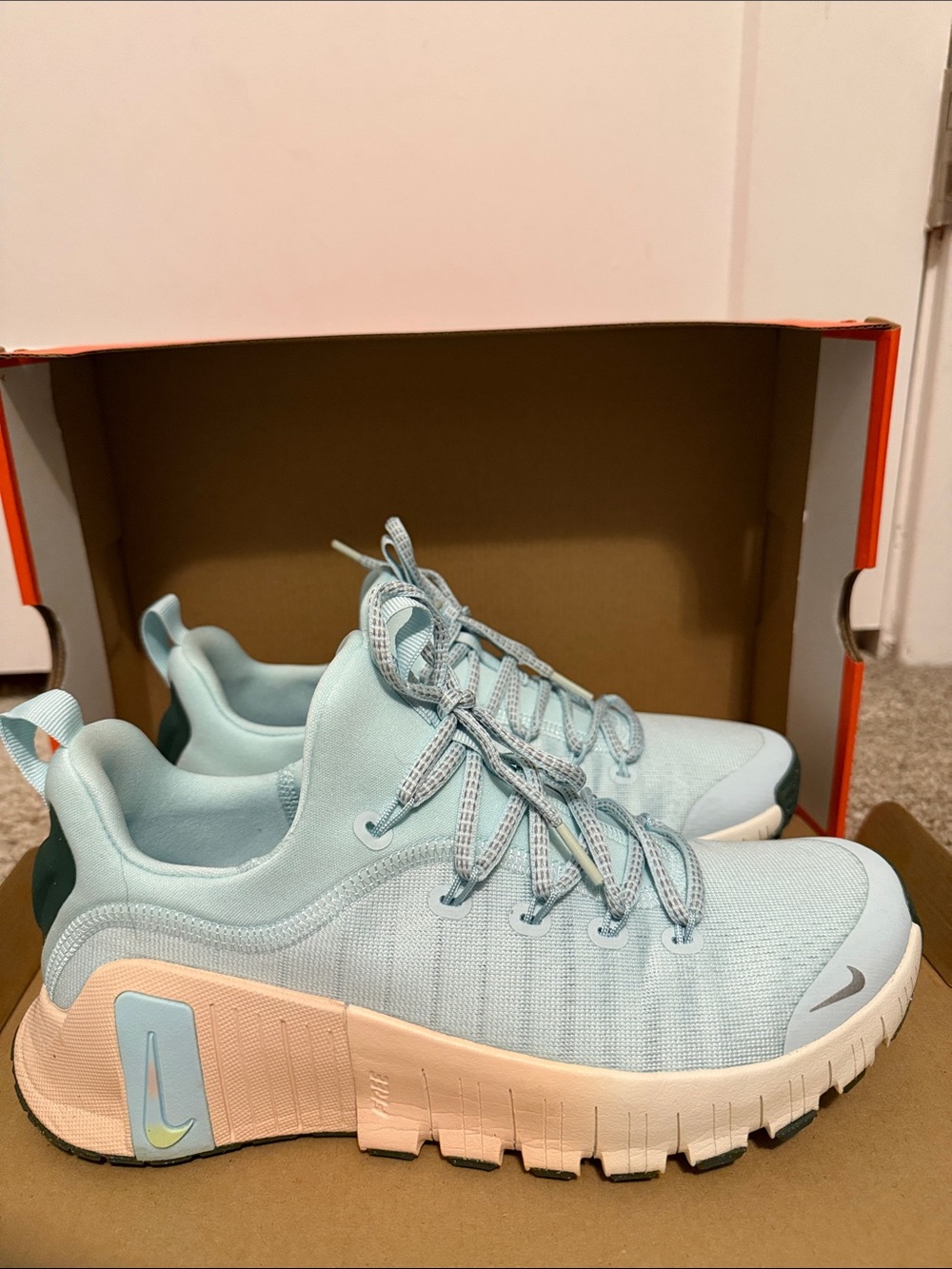 Nike Women's Free Metcon 6 PRM Sneakers - Glacier Blue/Metallic Silver